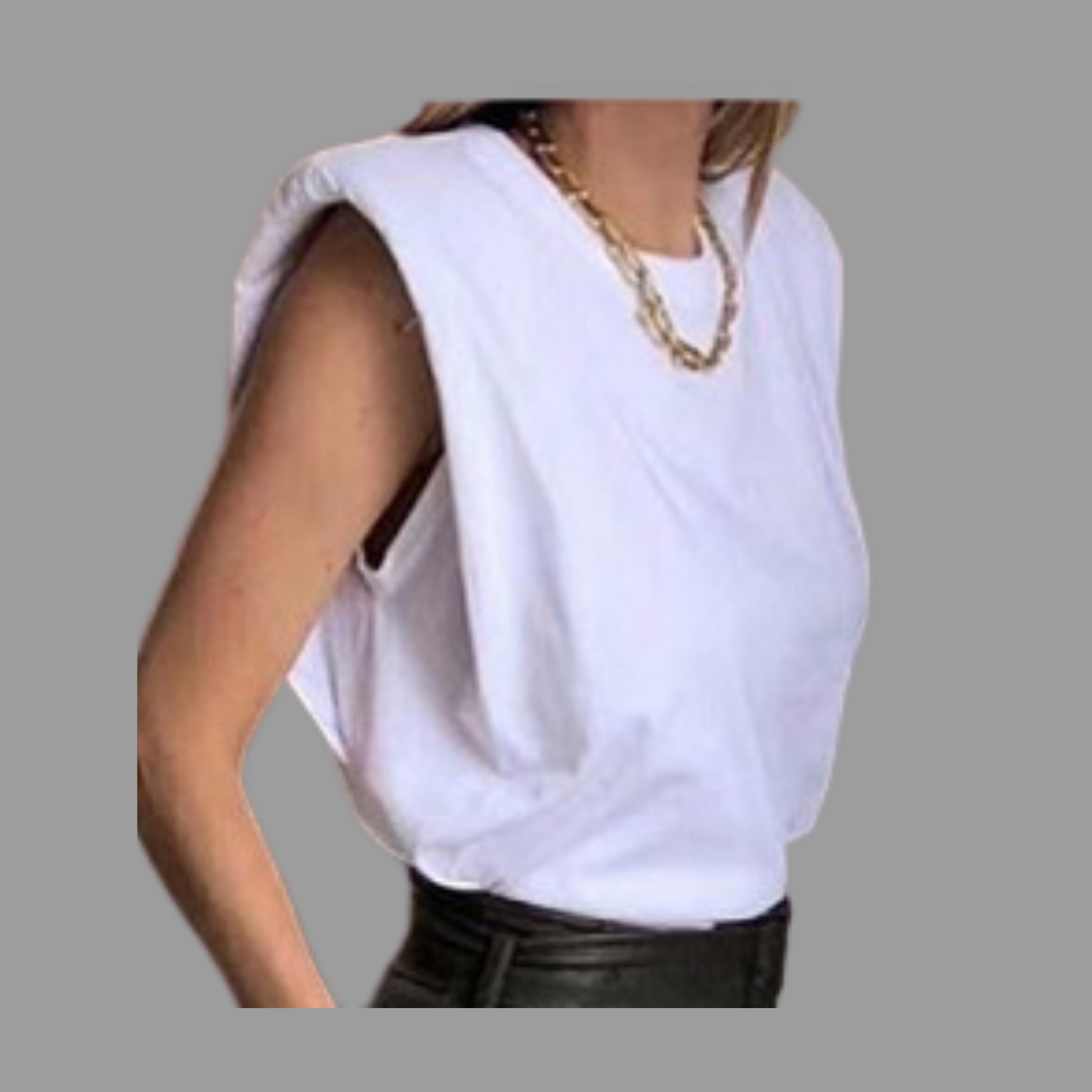 Shoulder Pad T-Shirt - OMGSTYLEZ