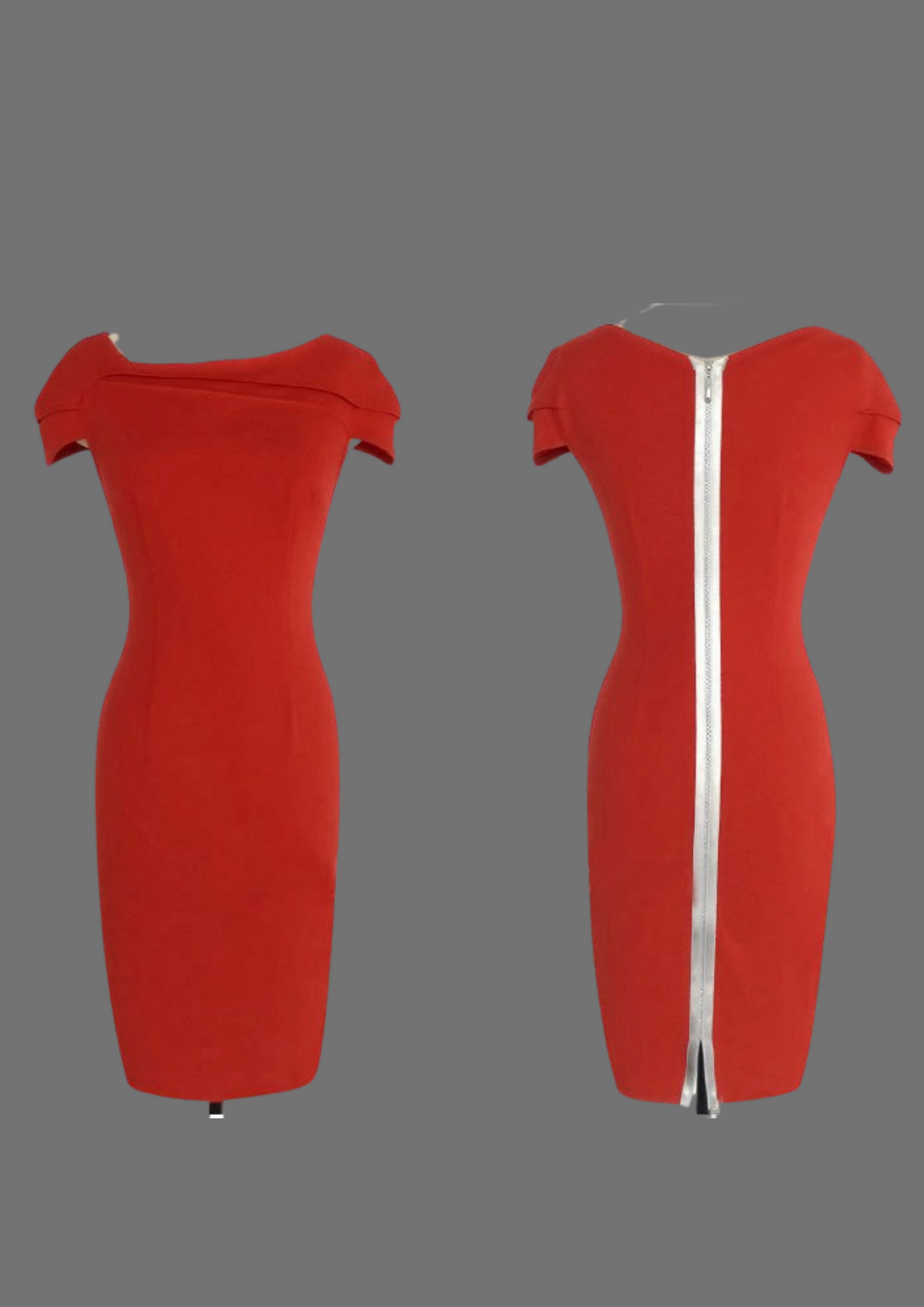 Back Zipper Bodycon Dress - OMGSTYLEZ