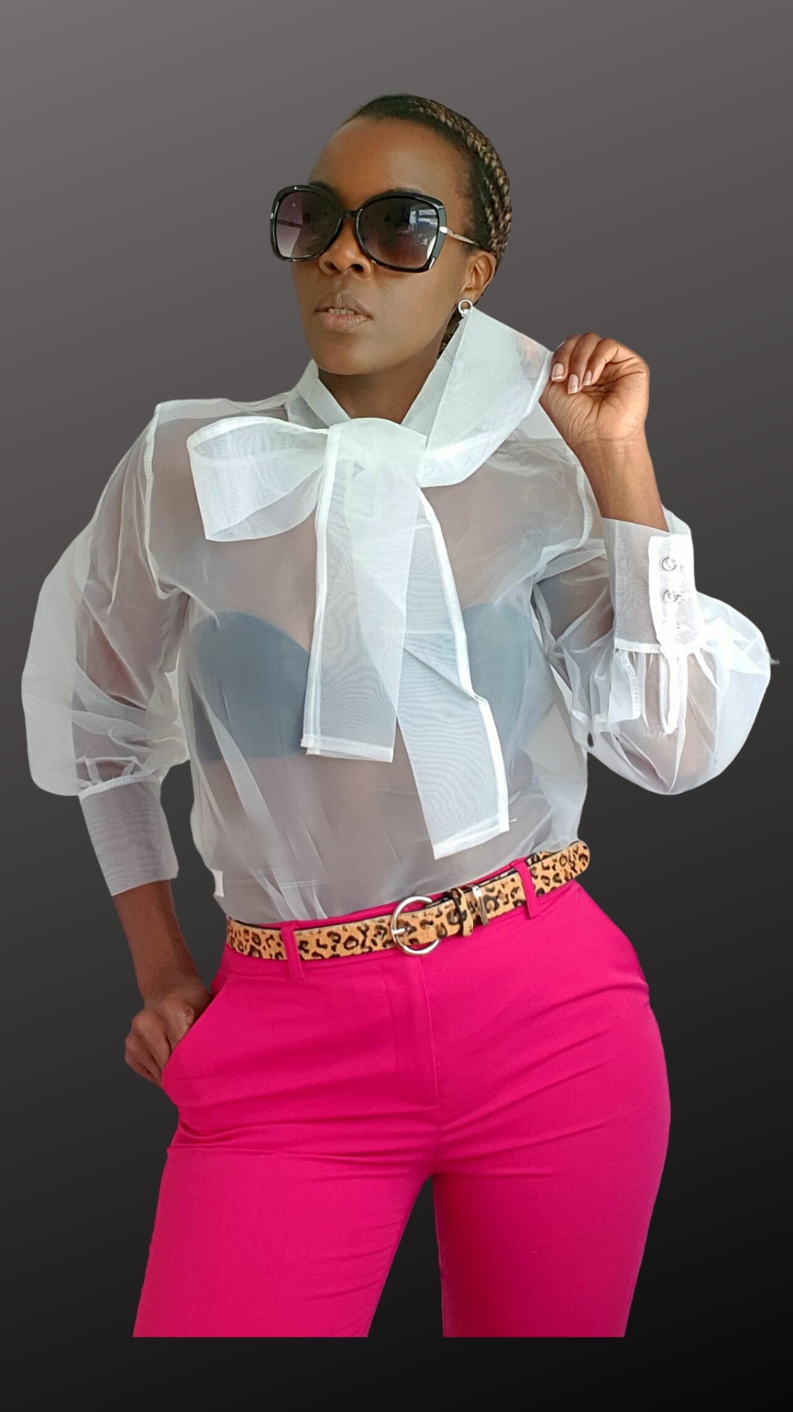 Organza Bow Blouse- RESTOCKED - OMGSTYLEZ