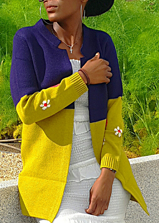 Colour Block Cardigan - OMGSTYLEZ