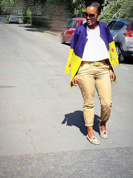 Colour Block Cardigan - OMGSTYLEZ