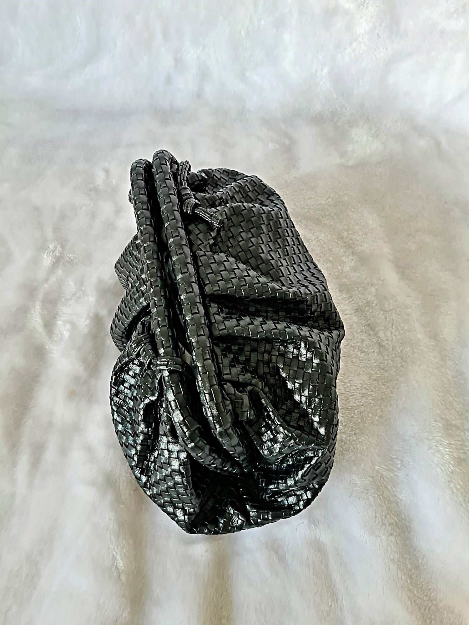 Woven Leather Mini Pouch - OMGSTYLEZ