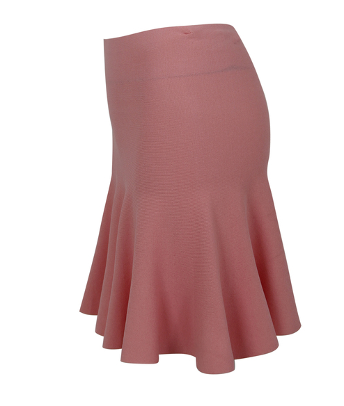 PINK STRETCH KNIT MINI SKIRT - OMGSTYLEZ