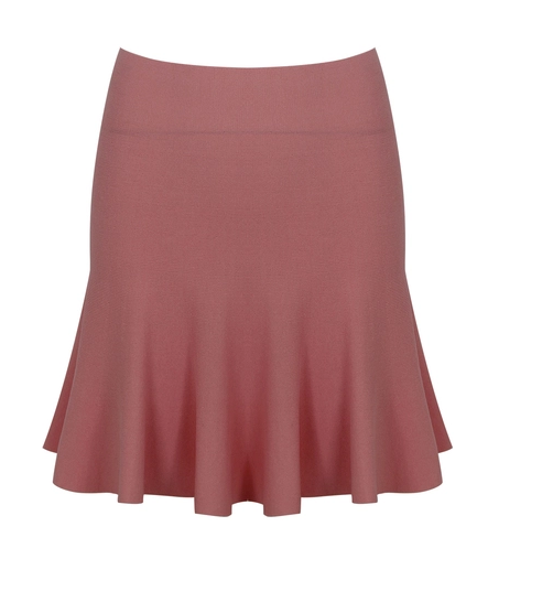 PINK STRETCH KNIT MINI SKIRT - OMGSTYLEZ