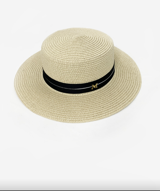 ROUND CANOTIER STRAW HAT - OMGSTYLEZ